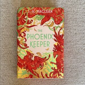 Vibrant Red and Green 'The Phoenix Keeper' Book